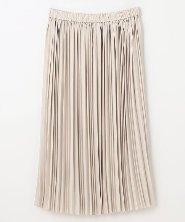 ANY L 【ウエストゴム】プリーツスカート ベージュ