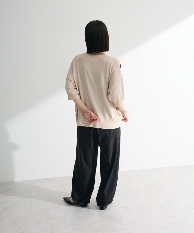 Green Parks 刺繍コードＶネックフレンチカーディガン Light Beige