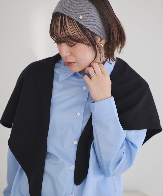 earth music&ecology リブニットターバン Gray