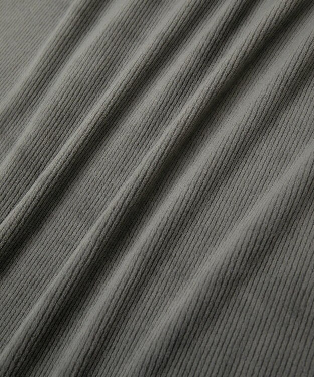 Green Parks ぽかぽか裏起毛ベロアＩラインスカート Charcoal Gray