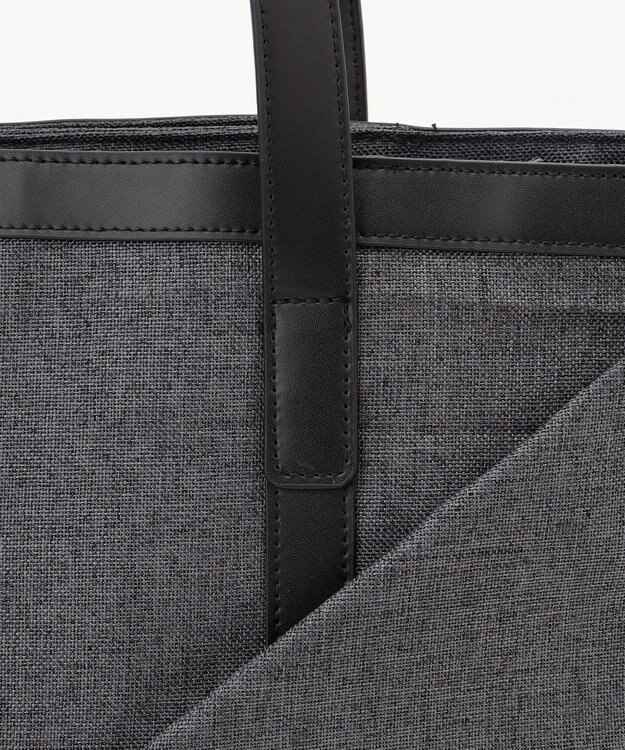 Y'SACCS リネンライク　イニシャルトート　Mサイズ ブラック