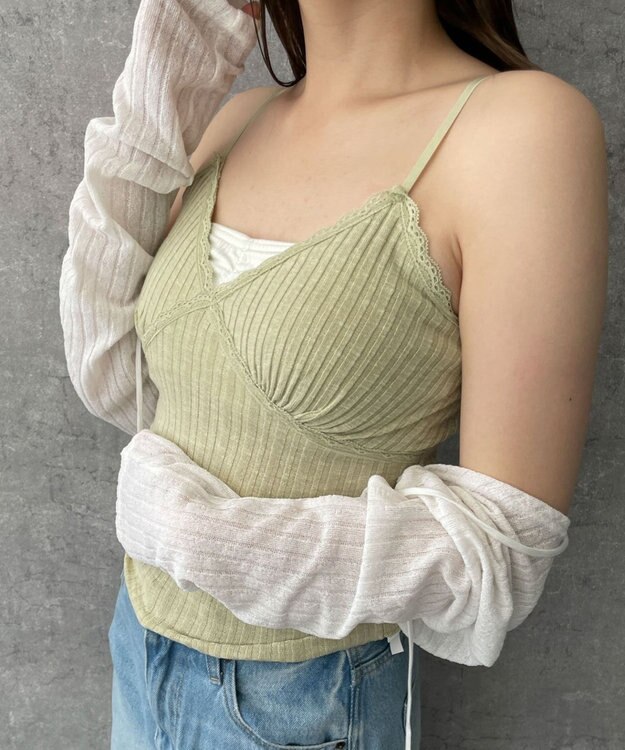 WEGO レースニットビスチェ グリーン