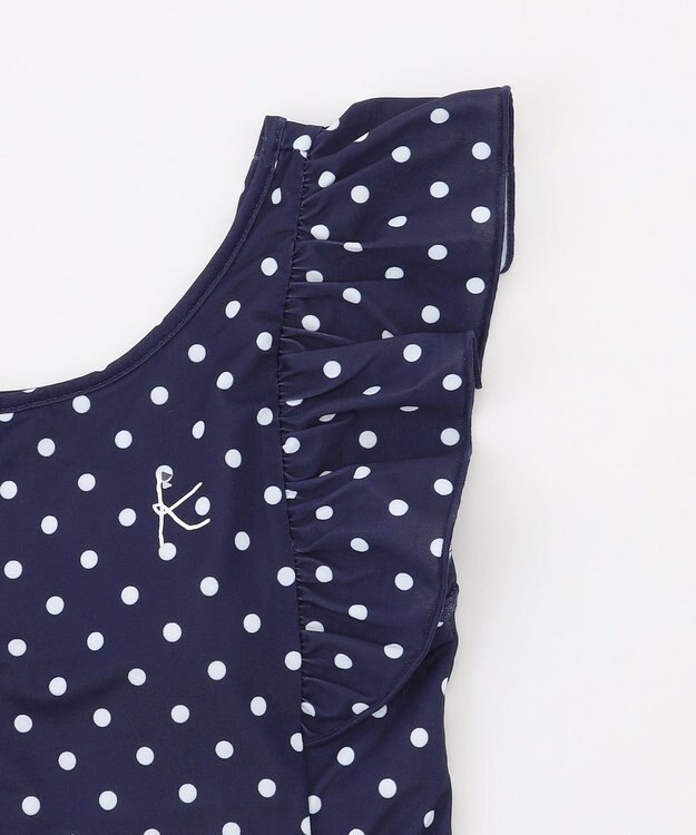 組曲 KIDS 【SS-Lサイズ】 フリルスカートスイムウェア(ワンピース) ネイビー