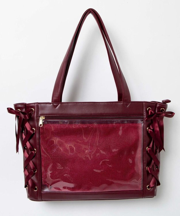 WEGO 【痛バ＆推し活グッズ】レースアップ痛バッグS ワイン