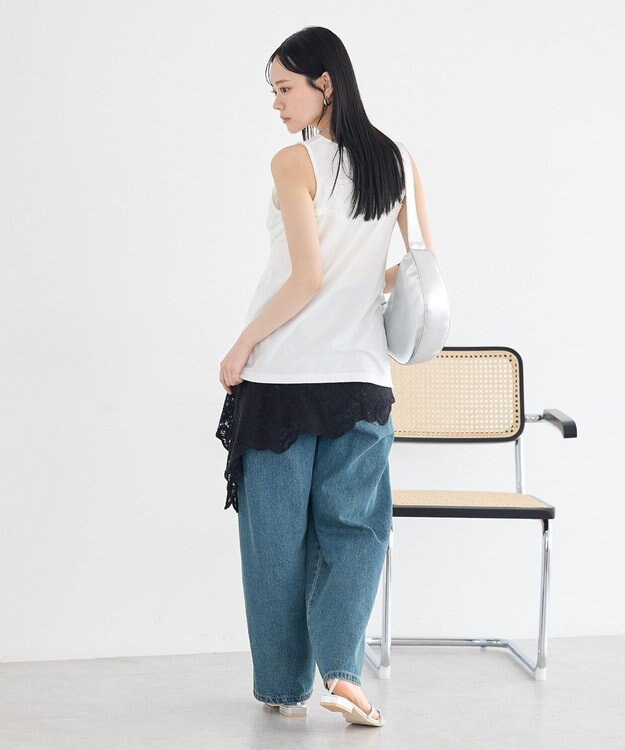 earth music&ecology マルチウェイショルダースリットトップス Off White