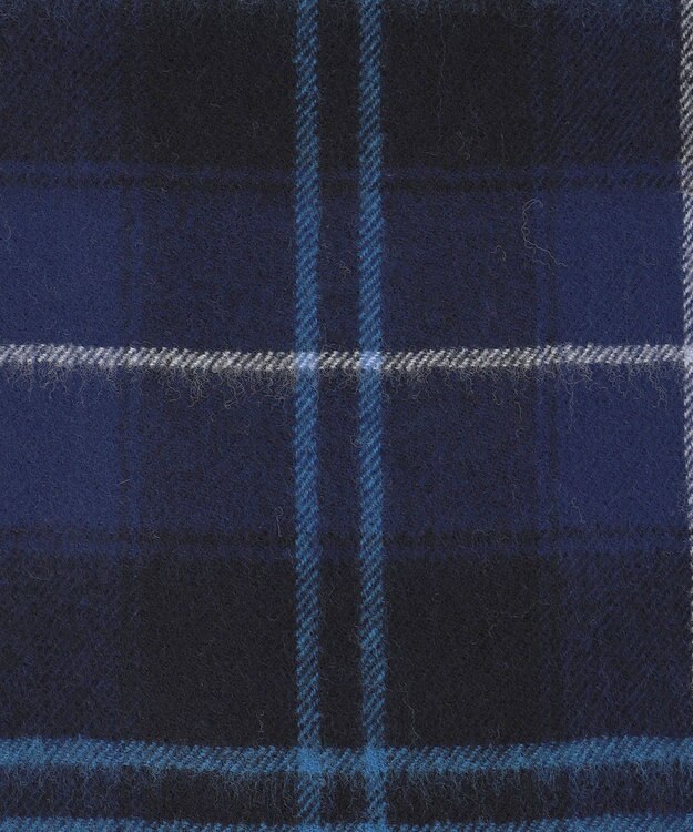 JOSEPH ABBOUD 【John Scott・スコットランド製・英国王室御用達】ラムウール マフラー ネイビー系4