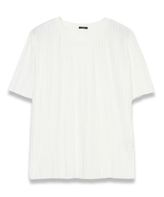 JOSEPH 【洗える】プリーテッドジャージー　ラウンドネックTシャツ Ivory