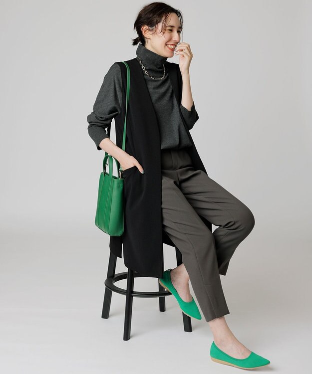 UNFILO L イージーパンツ テーパード グレー系