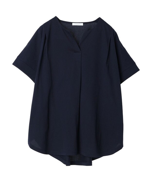 Green Parks 冷っとすずやか　フレンチスリーブスキッパー Dark Navy