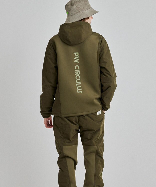 PW CIRCULUS 【MEN】中綿コンビデタッチャブルフーディ カーキ系