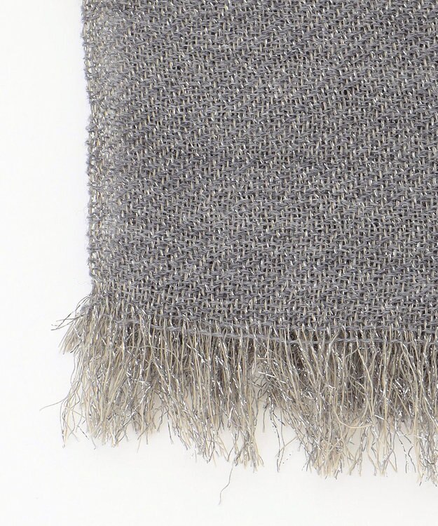 自由区 【カタログ掲載】ウールラメミックス ストール グレー