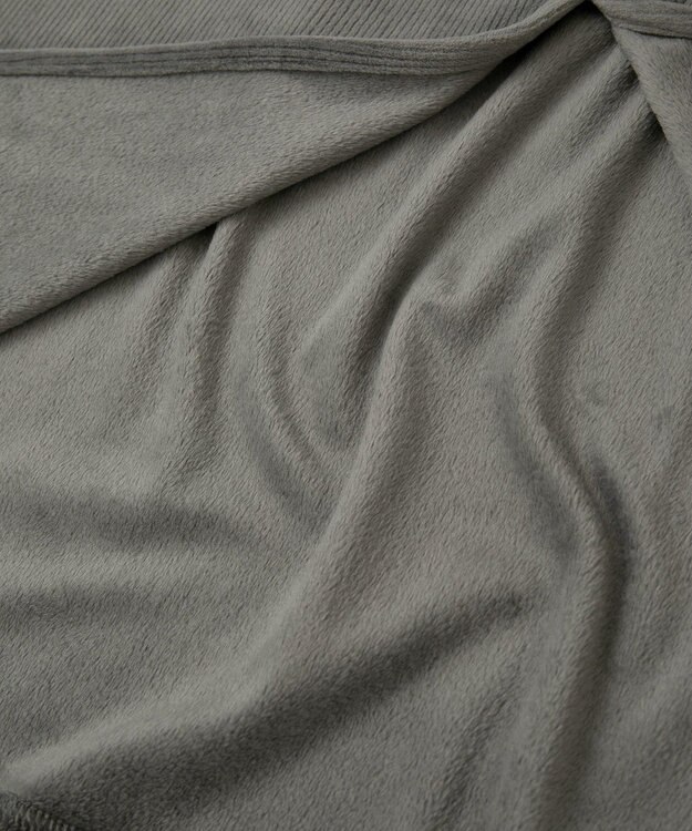 Green Parks ぽかぽか裏起毛ベロアＩラインスカート Charcoal Gray