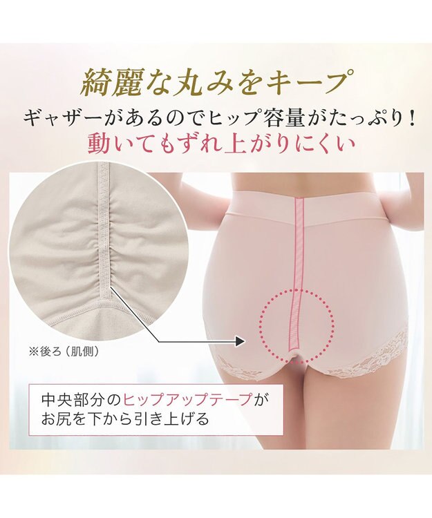 BRADELIS New York 【BRADELIS NewYork peace】ビューティフルヒップショーツ25 ブラデリス 選べるデザイン 補整下着 補正 深め ショーツ ローズベージュ