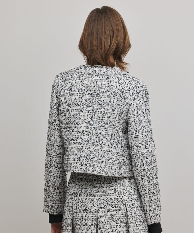 GRACE CONTINENTAL ミックスツイードジャケット ブラック