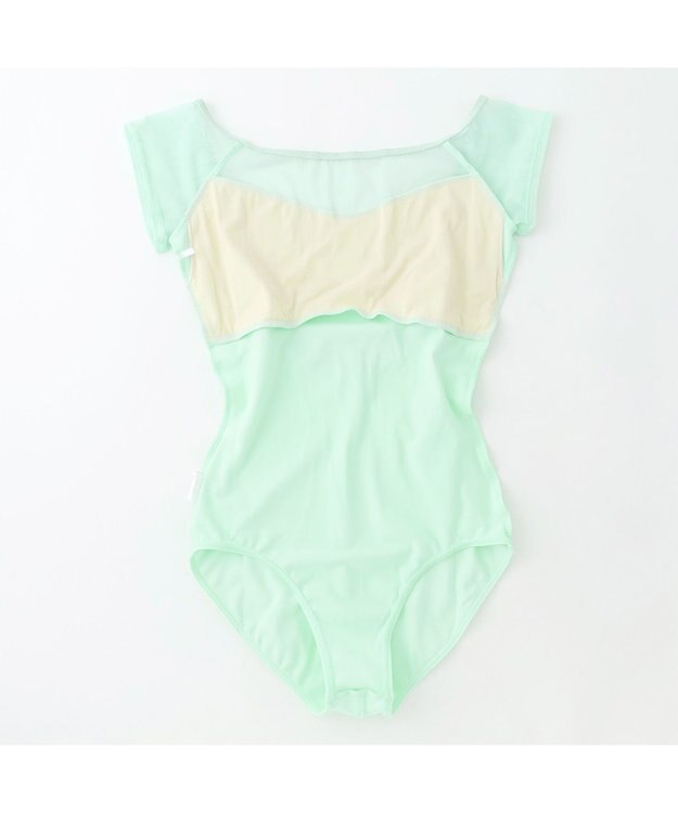 Chacott フレンチスリーブレオタード アイスグリーン