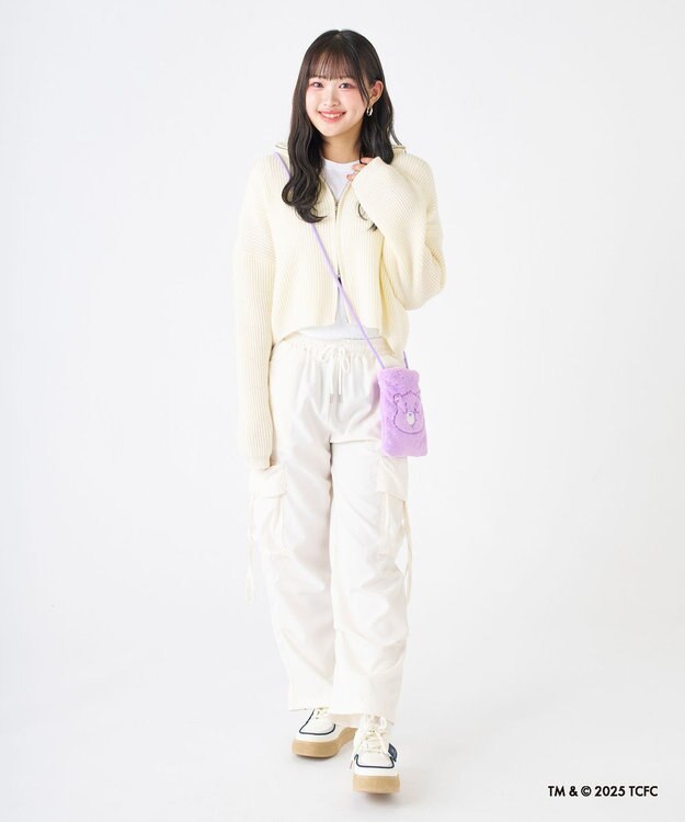MOONBAT Care Bears(ケアベア) フェイクファーサコッシュ 手洗い可能 バッグ ライトパープル
