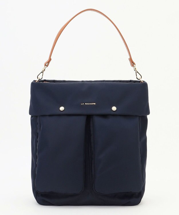 LA BAGAGERIE ダブルフロントポケット2WAYビッグショルダー ネイビー
