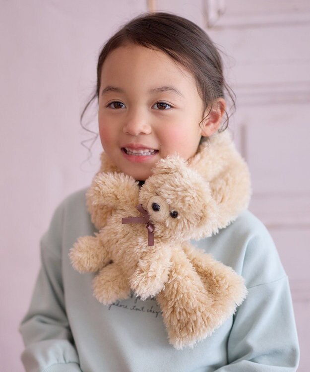 ANY KIDS アニマル ふわふわ マフラー クマ