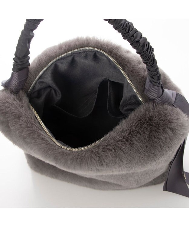 UNBILLION カシュカシュ cachecache / 下がりグログランワンハンドルエコファートート GY