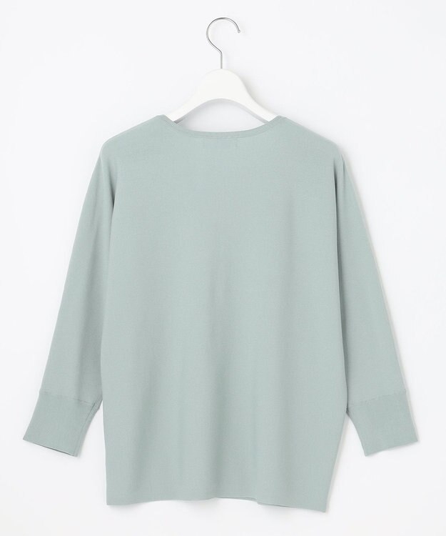 J.PRESS LADIES S 【洗える】 レーヨンエリートストレッチ ドルマンスリーブ ニット ライトグリーン系
