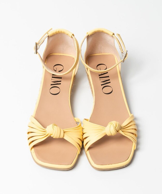 gaimo 【GAIMO/ガイモ】スクエアジュートサンダル イエロー