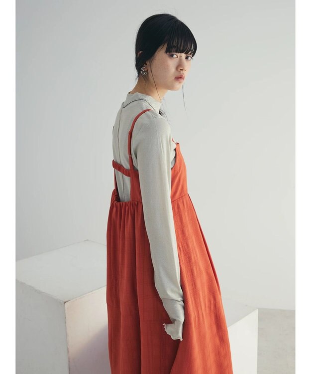 Green Parks ａ．バックギャザーキャミワンピース Red
