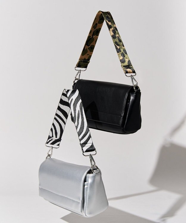 AMERICAN HOLIC 2WAY柄テープショルダーバッグ Black