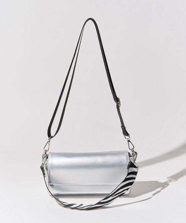 AMERICAN HOLIC 2WAY柄テープショルダーバッグ Silver
