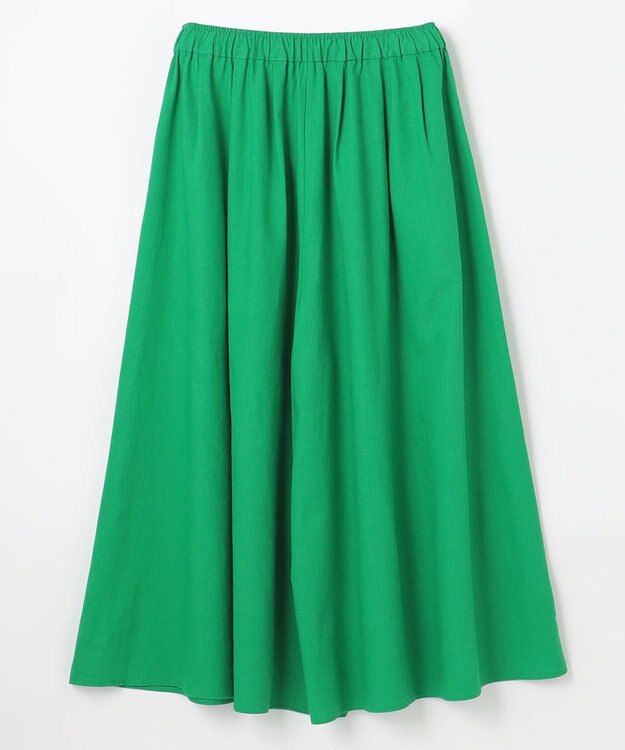 ANY 【ウエストゴム/接触冷感/UVケア】清涼リネンスカーチョ グリーン