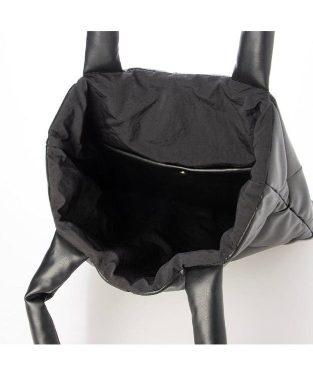 UNBILLION カシュカシュ cachecache / 合皮×ナイロンリバーシブルトート ブラック