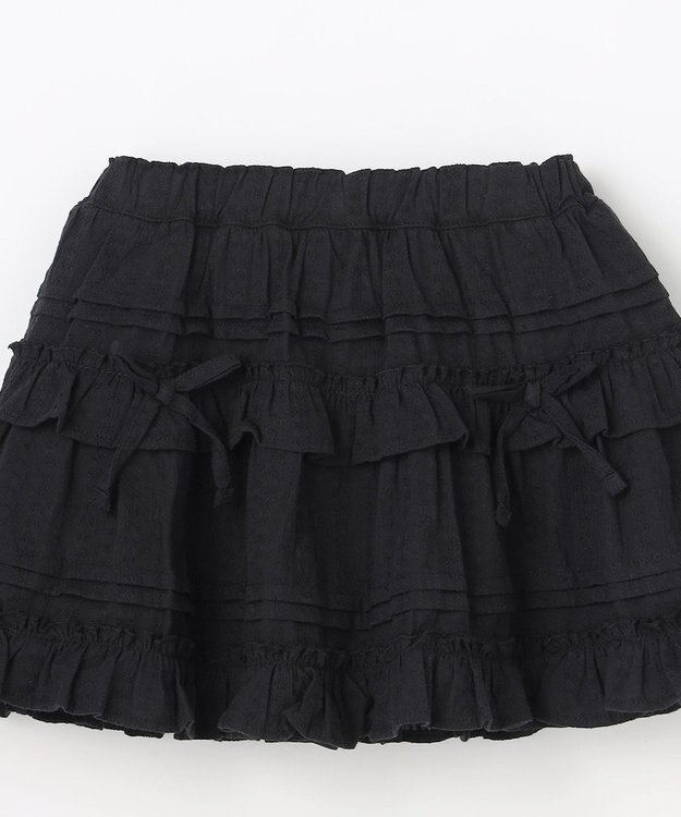 ANY KIDS 【洗濯機可能】カラミドビー ティアードスカパン ブラック