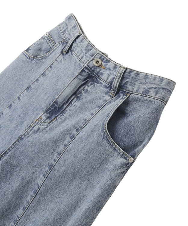 YECCA VECCA 綿麻バギーデニムパンツ Light Indigo