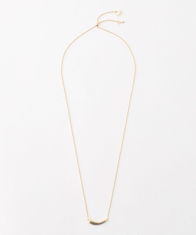 J.PRESS LADIES 【リバーシブル】エポバー ネックレス ケシゴールド×ベージュ系