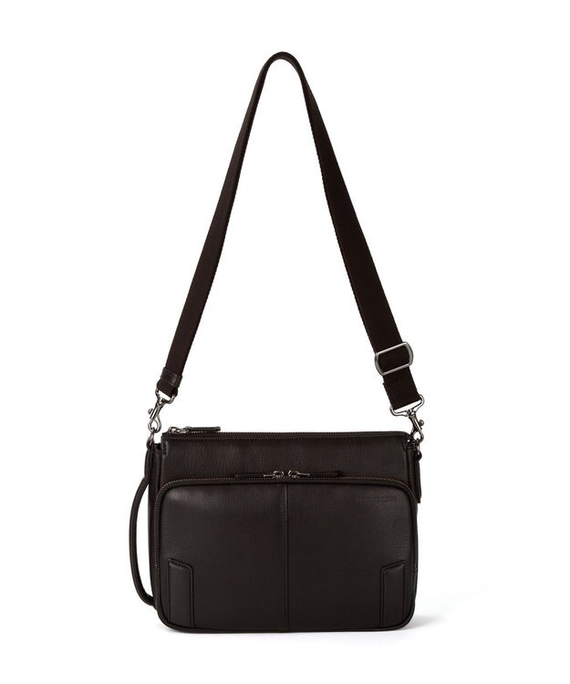 ACE BAGS & LUGGAGE LO HOMME PRESSE アルカイックソフト 本革 横型ショルダーバッグ 71784 ロ・オム・プレッセ ブラック