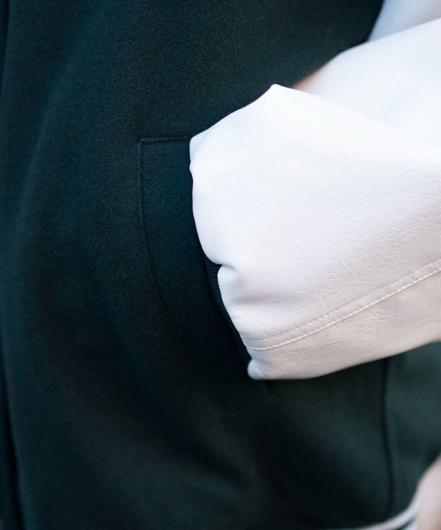 WEGO 2WAYフード付きビッグスタジャン ダークグリーン