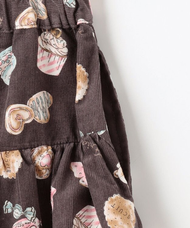 ANY KIDS スイーツ プリント キュロット ブラウン系