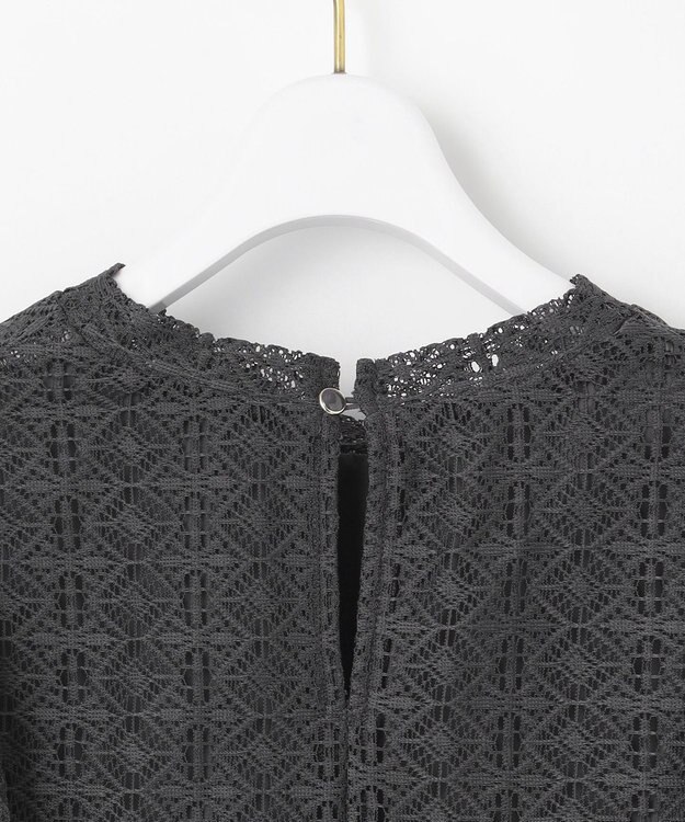 ANY SIS S 【洗える】ラッフルレース トップス スレート