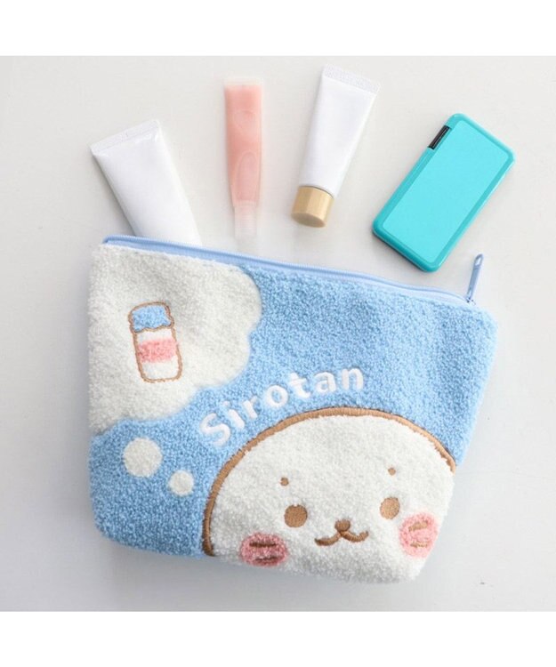 Mother garden しろたん サガラポーチ 《ミルクほしい》 水色