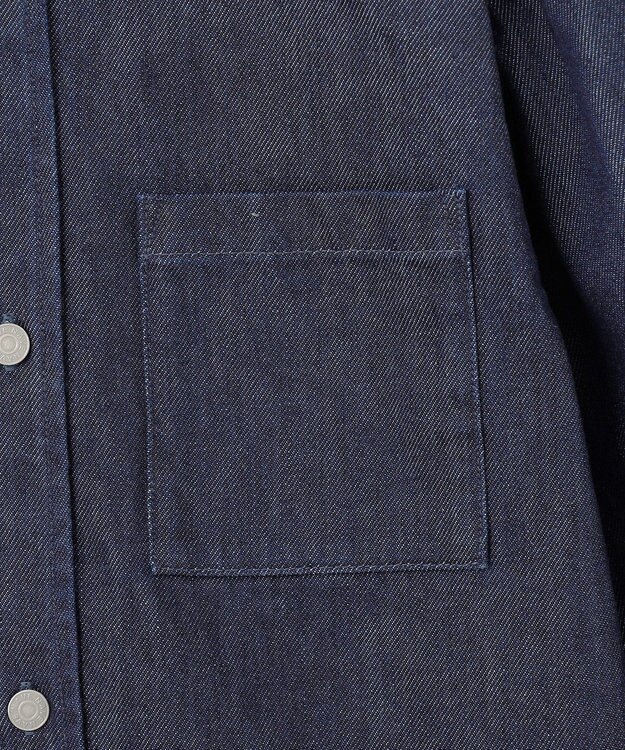 NAVE 【ReNave・セットアップ可/洗える】マーセライズデニムシャツ ネイビー系