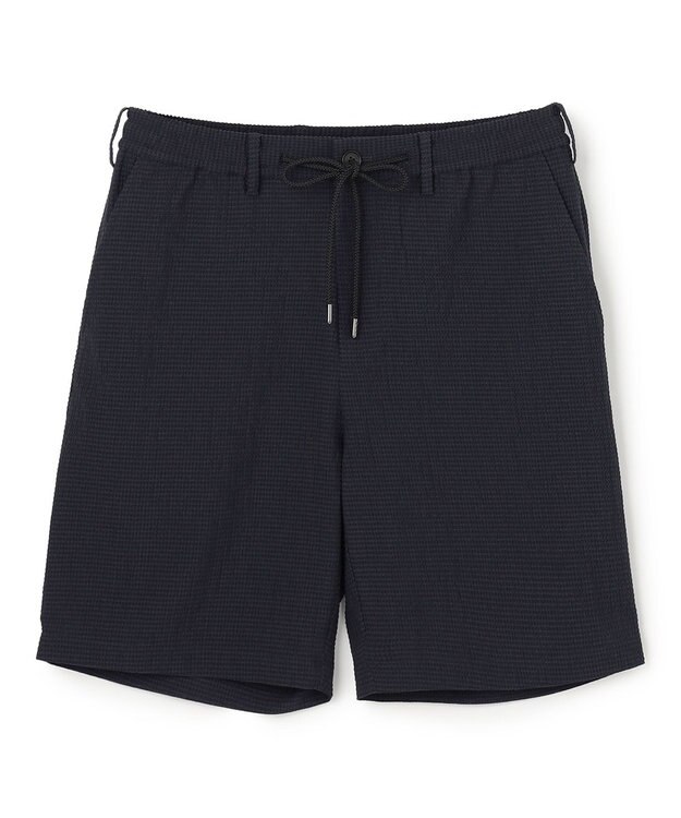 JOSEPH HOMME 【新型】トリコサッカーストレッチ ドロスト付ショートパンツ / BERMUDA ネイビー系
