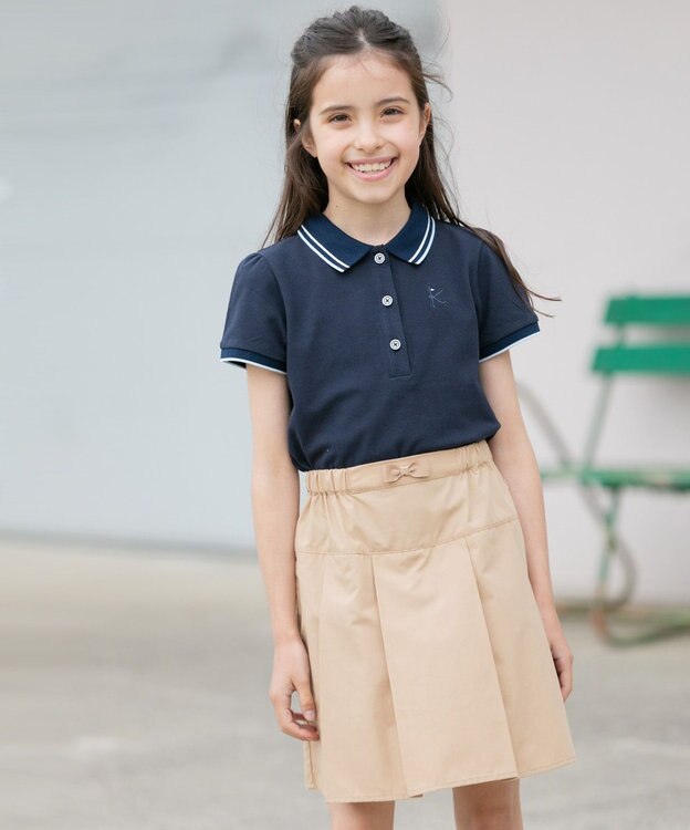組曲 KIDS 【110-140㎝】カノコ ポロシャツ ネイビー系