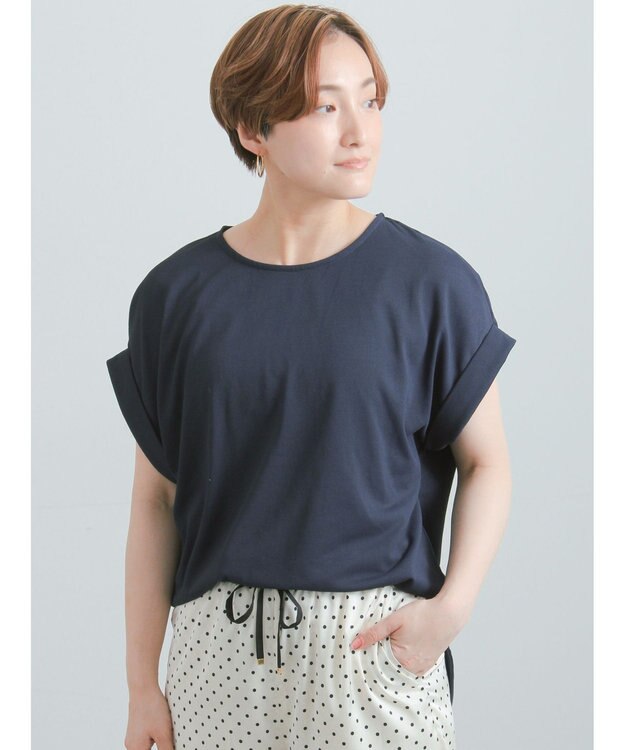 Te chichi 【多機能】ターンバックTEE ネイビー