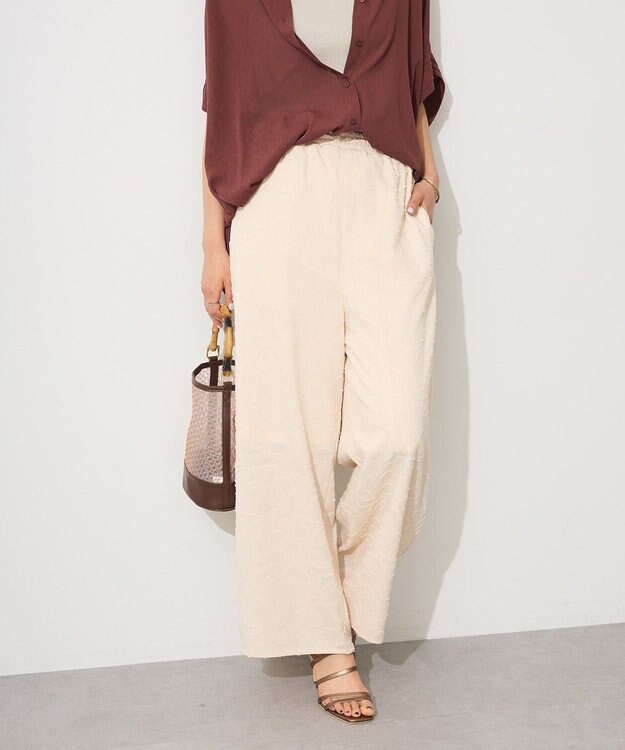 CRAFT STANDARD BOUTIQUE カットジャガードパンツ Ivory