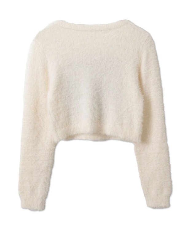 WEGO シャギーロゴコンパクトニット ホワイトアイボリー