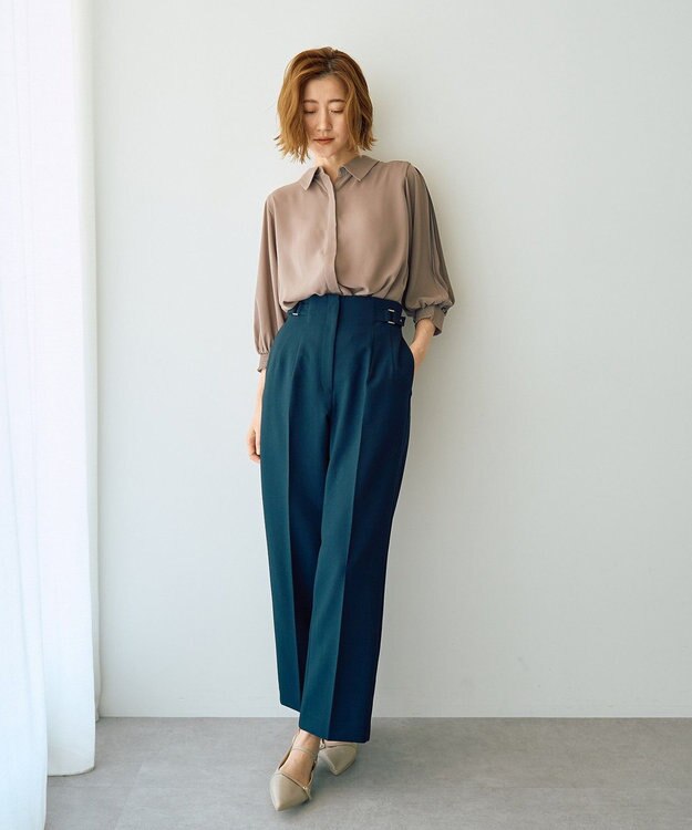 YECCA VECCA サイドベルテッドパンツ Navy