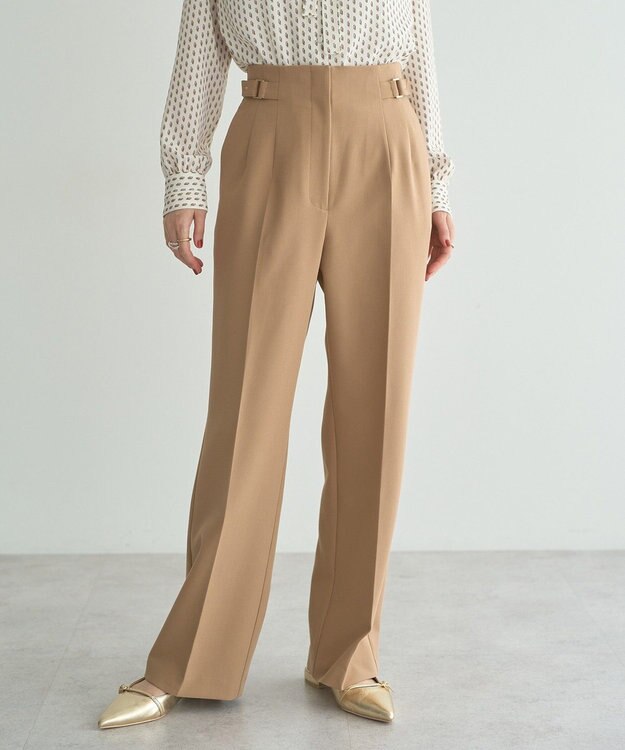 YECCA VECCA サイドベルテッドパンツ Beige