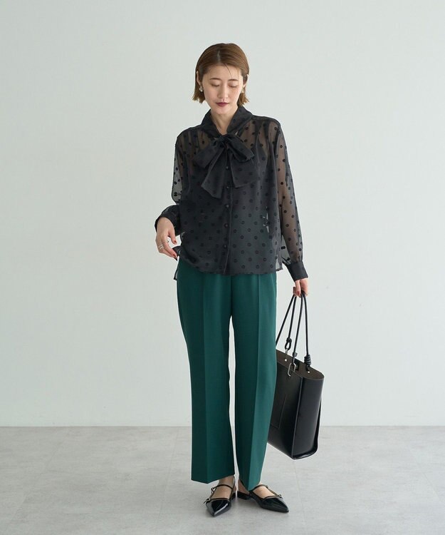 YECCA VECCA サイドベルテッドパンツ Green