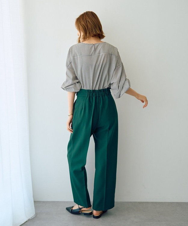 YECCA VECCA サイドベルテッドパンツ Green