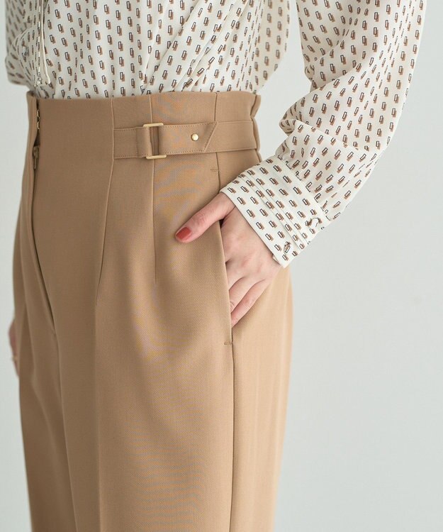 YECCA VECCA サイドベルテッドパンツ Beige