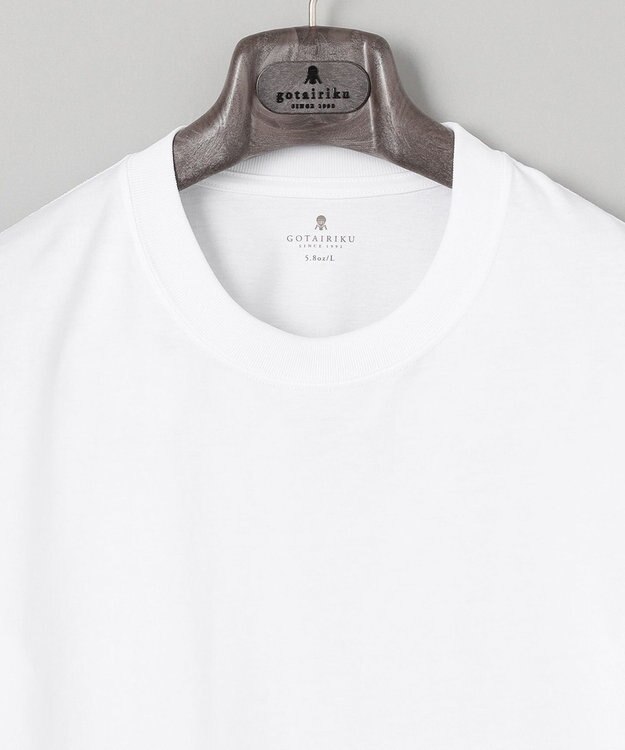 GOTAIRIKU ビジネスインナー/下着兼用【パックT】5.6oz 綿100％ スムース光沢加工 Tシャツ（クルーネック/2枚セット） ホワイト系